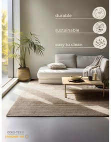 Bézs juta szőnyeg 60x90 cm Bouclé – Hanse Home