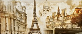 Kép - Párizsi műemlékek (120x50 cm)
