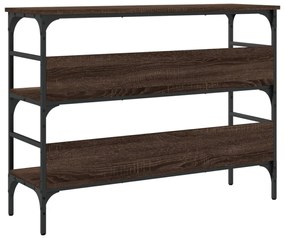 barna tölgyszínű szerelt fa tálalóasztal 100 x 32 x 75 cm