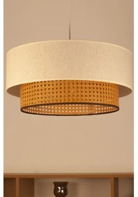 NATIA zsinóros függőlámpa 1xE27/60W/230V fehér/barna