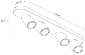Lucide 23954/21/31 - XYRUS 4xGU10/5W/230V LED spotlámpa, fehér