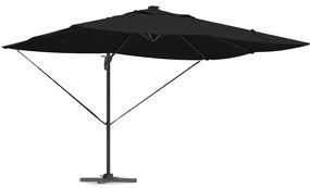 Konzolos Roma Napernyő LEDs Fekete 352x251x265 cm Alumínium