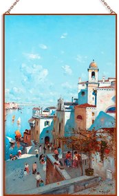 Wilhelm von Gegerfelt - Italian Village by the Coast üvegkép, falikép