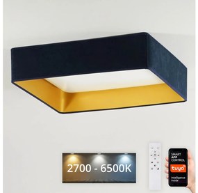 Brilagi-LED Fényerőszabályozható lámpatest VELVET SQUARE LED/36W/230V Wi-Fi Tuya+távirányító sötétkék