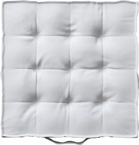 Kuba székpárna 40x6 fehér, növényi motívum