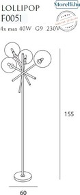 Állólámpa Fekete MAXLIGHT F0051