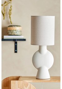 Bézs asztali lámpa textil búrával (magasság 54,5 cm) Sergio – Bloomingville