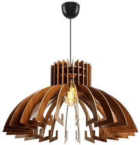 Csillár zsinóron 1xE27/60W/230V barna átm. 39 cm