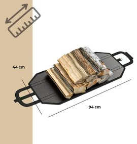 Gardebruk CORINA tüzifaház, 198x163x70cm, antracit/zöld