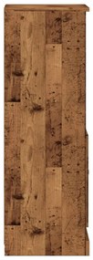 antik fa színű szerelt fa magasszekrény 36 x 35,5 x 103,5 cm