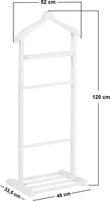 Beta ruhaállvány, fehér, 46 cm – TR570VLT2404