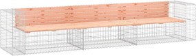 vidaXL tömör duglászfenyő gabion kerti pad 347x71x65,5 cm