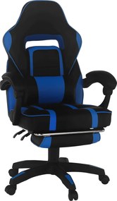 Irodai/gamer szék, kék/fekete, GUNNER