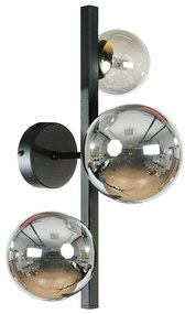 Zuma Line 1216 - SERENITY fali lámpa 3xG9/8W/230V fekete/füstös fekete