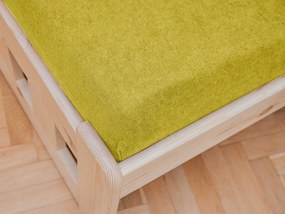 Frottír lepedő kiságyba sárga 60x120 cm