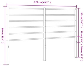 fehér fém fejtámla 120 cm