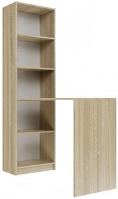 R50 könyvespolc és íróasztal kombinációja, sonoma