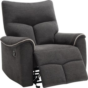 Relax fotel, sötétszürke/világosszürke, NADER