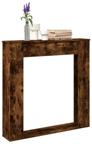füstös tölgy színű szerelt fa kandallóburkolat 100x20x100 cm