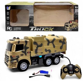 Rádióvezérlésű katonai teherautó (21 cm) Da Hua Toys DH666-9E