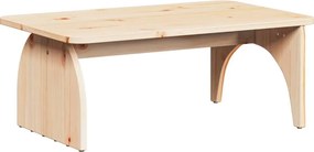 vidaXL Dohányzóasztal Természetes 80 x 50 x 31 cm Tömör fenyőfa