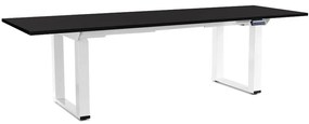 OfficeTech Strong állítható magasságú asztal 240 x 80 cm, fehér alap, fekete