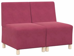 Karfa Nélküli Modularis Kanapé Egység 2 pcs bordó