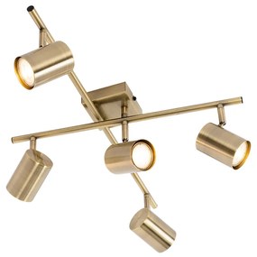 Modern mennyezeti lámpa bronz 5-lámpás állítható téglalap alakú - Jeana