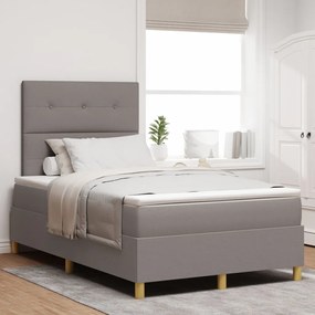 Box Spring Ágy Matrac nélkül Bézs 120x200 cm Szövet