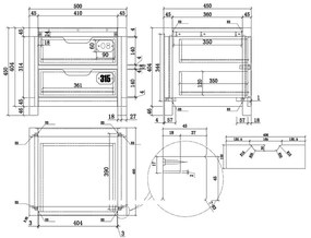 Alex barna borovi fenyő éjjeliszekrény - Vipack