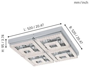 Eglo 95661 - FRADELO LED mennyezeti lámpa 48W, 230V