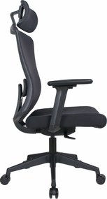 Irodai szék, fekete, teherbírás 150 kg, ROSANO