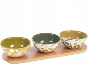 Olivia aperitifu szett porcelánból és fából az Amadeus-tól