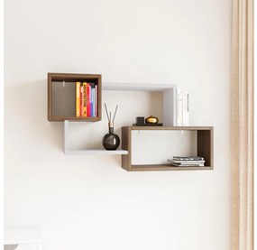 Fali polc AYDER 51x90 cm barna/fehér