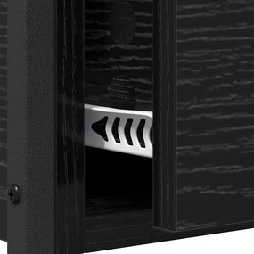 vidaXL Konzolasztal fiókkal Fekete tölgy 100 x 40 x 75 cm Faanyag