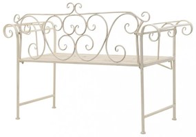 fehér antik fém kerti pad 132 cm