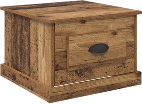 vidaXL Dohányzóasztal fiókkal Öreg fa 50 x 50 x 35 cm Faanyag