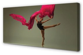 Canvas képek Balerina rózsaszín anyag 100x50 cm