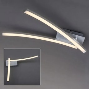 LED mennyezeti lámpa, 2 x 6 W, 230 V, 3000 K, matt króm