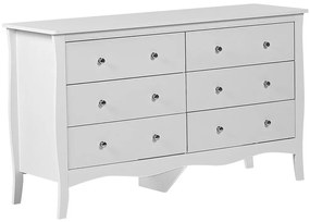 Fehér Hat Fiókos Komód WINCHESTER Beliani