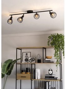 Eglo 901042 - spotlámpa SONNINO 4xE14/40W/230V fekete