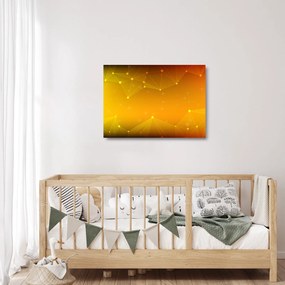 Absztrakt sárga kép (üvegen) (70x50 cm)