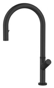 ALVEUS 1150908 - Mosogatócsap kihúzható permetezővel SWAN 44,9 cm fekete