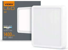 Led panel Falra szerelhető lámpatest Plafon 18W 1850lm 4000K Semleges Fehér Videx