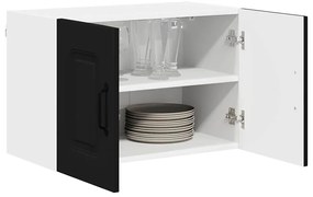 Fali konyhaszekrény 2 pcs Fekete 60 x 31 x 40 cm Faanyag