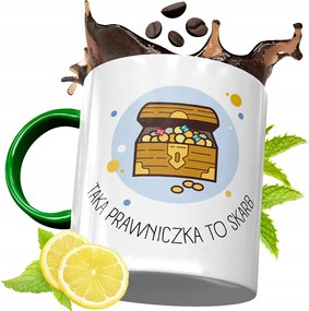 Zöld Bögre Ügyvédnőnek Ajándék, fényképes nyomattal