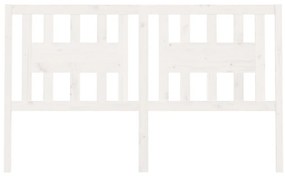 fehér tömör fenyőfa fejtámla 126 x 4 x 100 cm