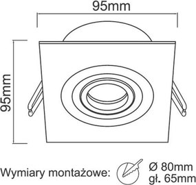 Orlicki Design FARO II OR83439 Beépíthető spotlámpa 1x8W/Gu10