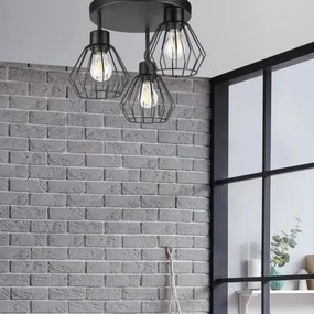 Felületre szerelhető csillár AUDREY 3xE27/60W/230V fekete