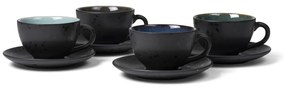 Fekete agyagkerámia csésze szett 4 db-os 240 ml Black/Mix – Bitz
